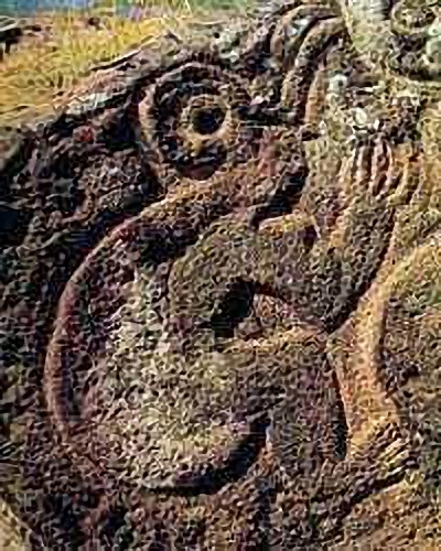 Representación rupestre del “manutara”. Imagen del Centro de documentación fotográfica y visual Aleph de Rapanui.