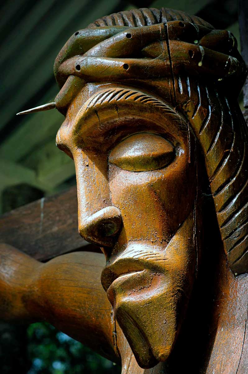 El rostro de rasgos maoríes en la imagen tomada por Eric Schroeder.